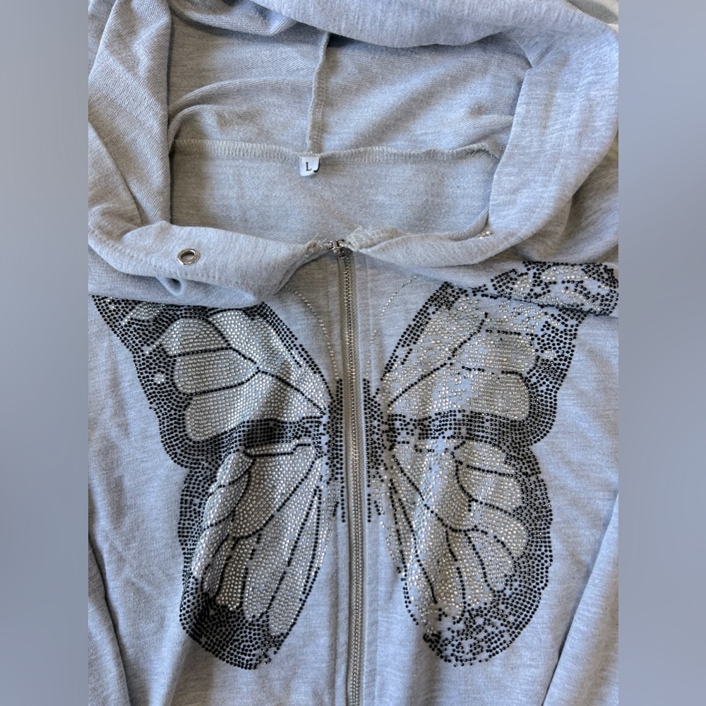 oversized butterfly zipup